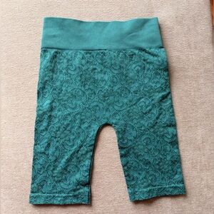 NikiBiki Teal Textured Biker Shorts One Size Seamless Stretch